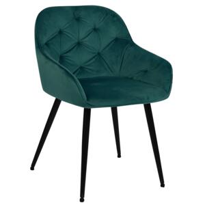 Krzesło tapicerowane Loren velvet turkus