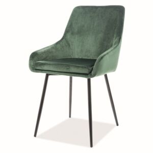 SELSEY Krzesło tapicerowane Kalvi zielone