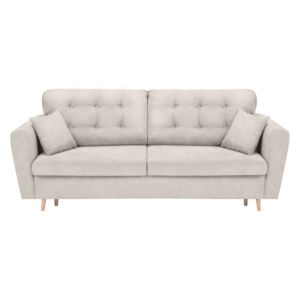 Jasnoszara 3-osobowa sofa rozkładana ze schowkiem Cosmopolitan Design Grenoble
