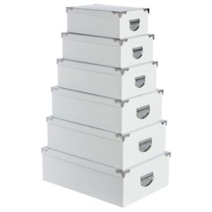 Zestaw pudełek do przechowywania ATMOSPHERA, biały, 6 szt