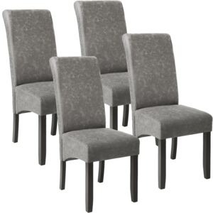 Tectake 403628 4 eleganckie krzesła do jadalni lub salonu - szary