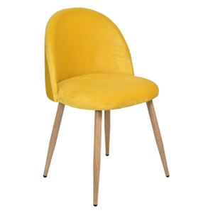 Krzesło tapicerowane Jazz Velvet żółty