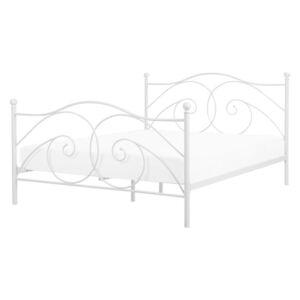 Łóżko metalowe 180 x 200 cm białe DINARD