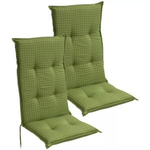Poduszki na krzesła ogrodowe 2 szt. 117x49 cm zielone