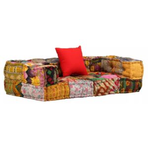 2-osobowa modułowa sofa z podłokietnikami, patchworkowa