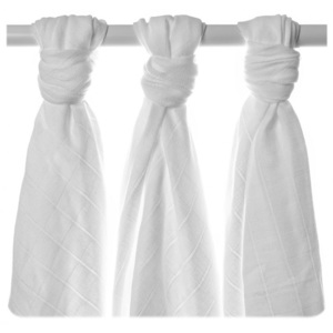XKKO Ręczniki tetrowe z bawełny Organic XKKO 90x100cm (3 szt.), Old Times białe