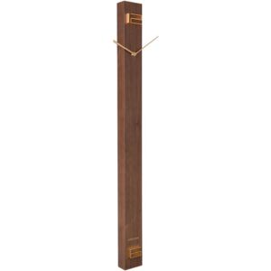 Black FridayBrązowy drewniany zegar ścienny Karlsson Discreet Long, 7,7x90 cm