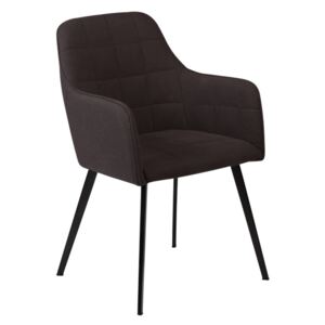Czarne krzesło z podłokietnikami DAN–FORM Embrace