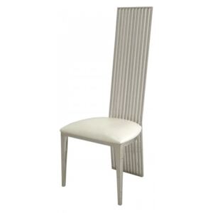 Krzesło glamour Parker White Eco - nowoczesne krzesło tapicerowane ekoskóra