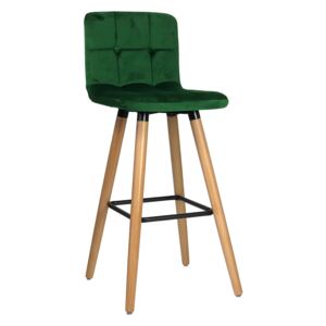 Hoker, krzesło barowe Vera velvet green
