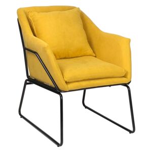 Fotel tapicerowany Tomo żółty