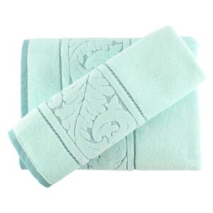 Zestaw miętowego ręcznika i ręcznika kąpielowego z bawełny Sultan