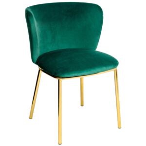 Krzesło MANTIS ciemny zielony - welur