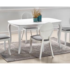 Biały stół z rozkładanym blatem w stylu retro Alexander