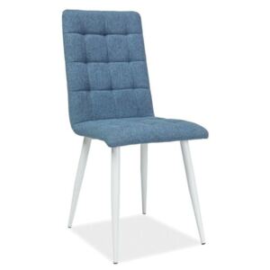 Krzesło OTTO niebieskie/białe tkanina