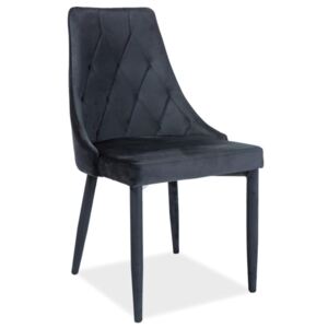 Krzesło TRIX VELVET czarne aksamit