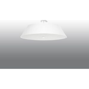 Elegancka Lampa Sufitowa Plafon VEGA 60 Biały Oryginalna Oprawa Abażur z Tkaniny Nowoczesny Styl Loft Industrial Oświetlenie Żarówka E27 Idealna do Sa