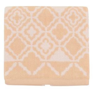 Jasnopomarańczowy ręcznik bawełniany Mozaic, 50x90 cm