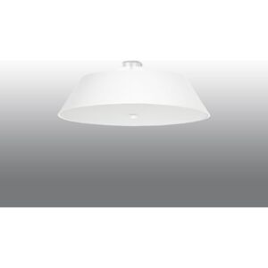 Elegancka Lampa Sufitowa Plafon VEGA 70 Biały Oryginalna Oprawa Abażur z Tkaniny Nowoczesny Styl Loft Industrial Oświetlenie Żarówka E27 Idealna do Sa