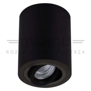 Spot LAMPA sufitowa Rullo Nero Orlicki Design regulowana OPRAWA metalowa downlight tuba czarna