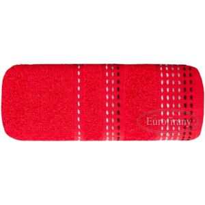 Ręcznik EURO, Pola, czerwony, 70x140 cm