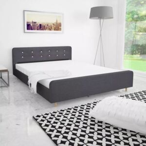Rama łóżka metalowa, szara, 211,5x165 cm