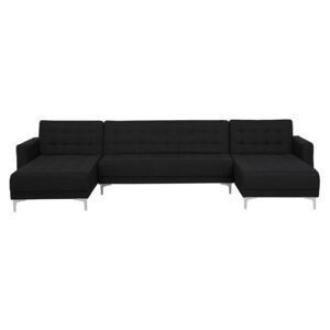 Sofa rozkładana podkowa BELIANI Aberdeen, grafitowa, 83x348x168 cm