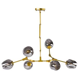 LAMPA wisząca MODERN ORCHID KKST-1232-6 GOLD modernistyczna OPRAWA zwis nantes molekuły kule balls szara złota