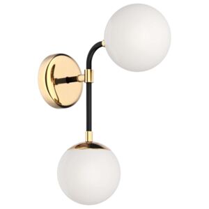 Kinkiet LAMPA ścienna RIANO W0454-02A-SDAA Zumaline modernistyczna OPRAWA szklana kule balls sticks białe
