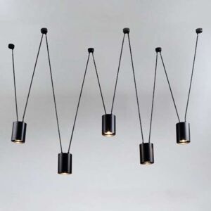 LAMPA wisząca VIWIN 9023 Shilo metalowa OPRAWA modernistyczny zwis tuby czarne