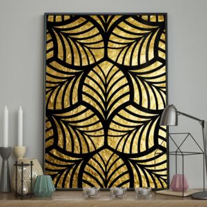 DecoKing – Plakat ścienny – Stained Glass - Gold 40x50 cm