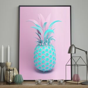 DecoKing – Plakat ścienny - Pineapple - Technicolor 40x50 cm