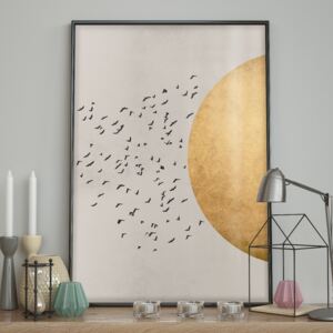 DecoKing - Plakat ścienny - Birds Silhouette 40x50 cm