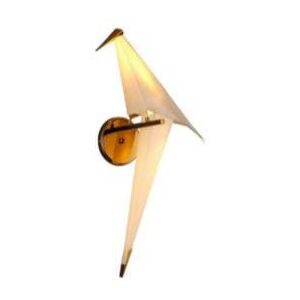 Kinkiet LAMPA ścienna CGLOTKINKIET COPEL metalowa OPRAWA dekoracyjna LED 7W 3000K modernistyczny ptak bird biały złoty