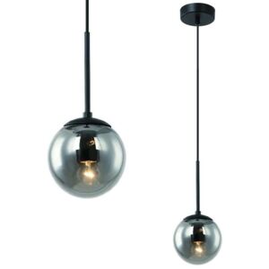 Loftowa LAMPA wisząca Bao Nero I Fume Orlicki Design szklana OPRAWA zwis kula ball przydymiona czarna
