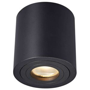 Sufitowa LAMPA spot RONDIP SL ACGU10-159 Zumaline okrągła OPRAWA metalowy downlight natynkowa tuba łazienkowa IP44 czarna
