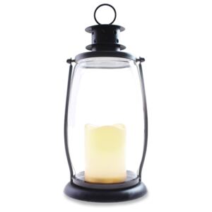 DecoKing - Szklany lampion ze świeczką LED - Chic