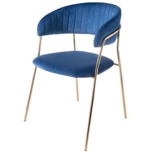 Aria krzesło taicerowane niebieskie - welur