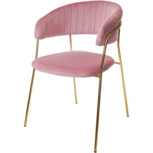 Aria krzesło tapicerowane róż - welur
