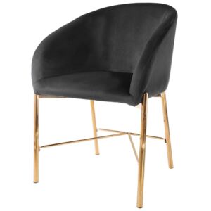 Varys krzesło tapicerowane czarne - welur