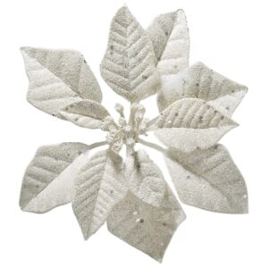 DecoKing - Dekoracyjny Kwiat Białe Liście