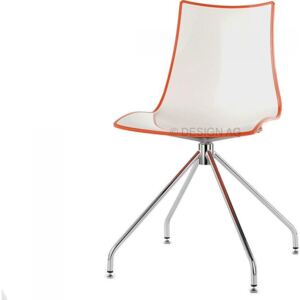 Krzesło Zebra Bicolore 46x83 cm pomarańczowe
