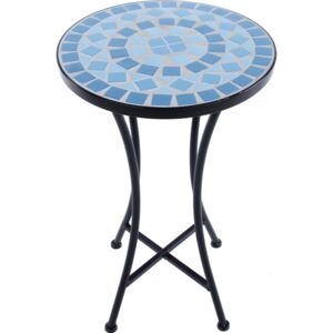 Stolik ogrodowy Mosaic Ø30x50 cm niebieski