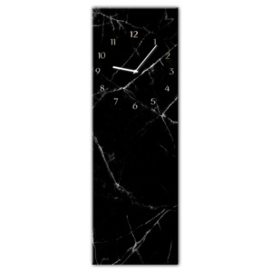 Zegar ścienny Styler Glassclock Black Marble, 20x60 cm