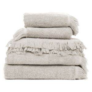 Zestaw 6 beżowych ręczników i 2 ręczników kąpielowych Casa Di Bassi