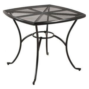 Metalowy stół ogrodowy Venezia 80 × 80 cm - czarny