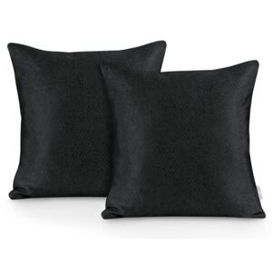 Poszewki na poduszki z eleganckim tłoczonym wzorem 45x45 cm 2szt. Czarne HOPP 45x45 cm