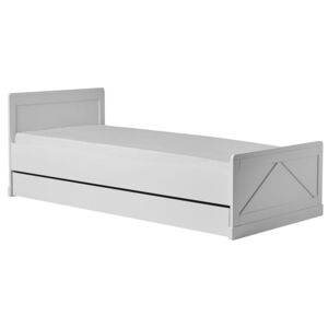 Białe łóżko z szufladą 200x90 MARIE