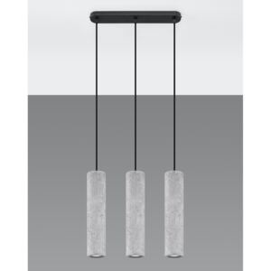 Lampa wisząca LUVO 3 beton zwis tuba Gu10 LED SOLLUX LIGHTING