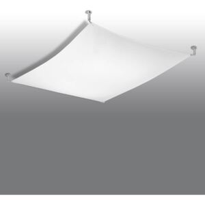 Plafon LUNA 3 biały biała tkanina lampa sufitowa kwadratowa G13 LED SOLLUX LIGHTING